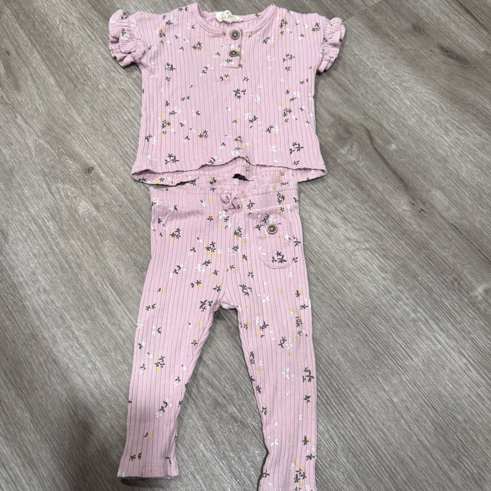 Jessica Simpson Light Pink Floral Set